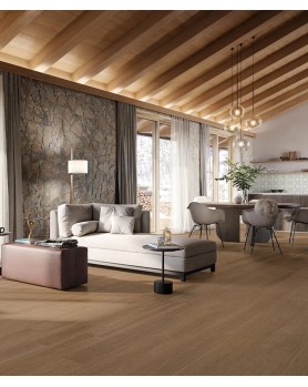 Carrelage effet bois de chêne Oaka Novoceram noisette