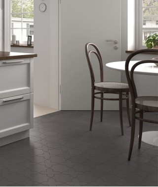 Carrelage Porto Star/Cross noir Equipe