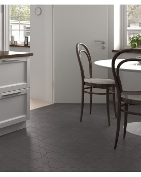 Carrelage Porto Star/Cross noir Equipe