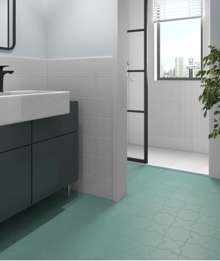 Carrelage Porto Star/Cross turquoise Equipe