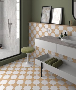 Carrelage Star blanc collection Kasbah Equipe