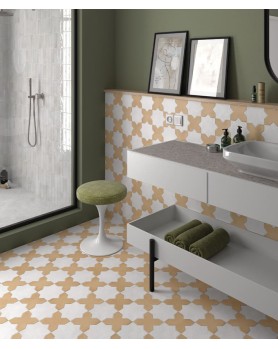 Carrelage Star blanc collection Kasbah Equipe