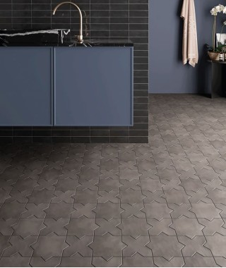 Carrelage Star gris foncé collection Kasbah Equipe