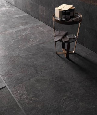Dalle extérieure effet ardoise ardesia nera Stonework Supergrès