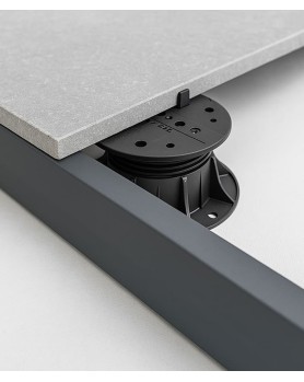 Bordure terrasse sur plot anthracite