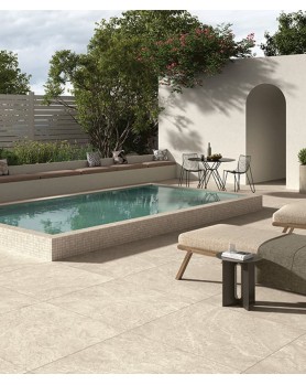 Dalle terrasse ivoire Roma Cross Cut Castelvetro