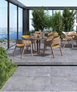 Dalle terrasse 20mm Evolution Titanio Castelvetro