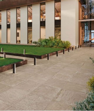 Carrelage extérieur terrasse imitation pierre Losa Novoceram