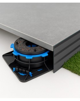 Bordure terrasse sur plot anthracite