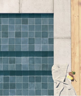 Carrelage extérieur piscine et terrasse Spa&Pools Colonial Blue Equipe