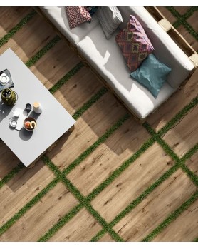 Dalle terrasse effet bois Miele Woodtale Ragno
