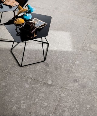 Carrelage intérieur terrazzo blanc RR01 Vit Norr Mirage