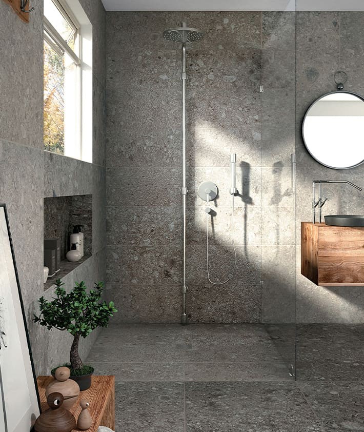 Carrelage intérieur terrazzo gris RR02 Gra Norr Mirage