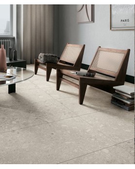 Carrelage intérieur terrazzo ivoire RR04 Melk Norr Mirage