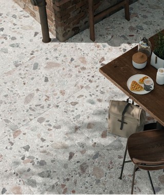 Carrelage intérieur terrazzo gris clair RR06 Hav Norr Mirage