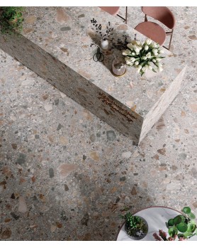 Carrelage intérieur terrazzo gris RR09 Grus Norr Mirage