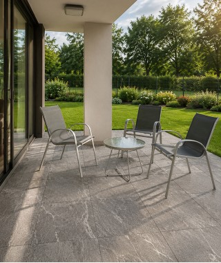 carrelage terrasse gres ceram effet pierre naturelle