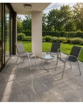 carrelage terrasse gres ceram effet pierre naturelle