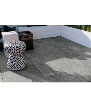 Carrelage extérieur 2cm Mirage Na.me noir 120x120 recitifé