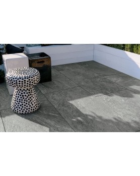 Carrelage extérieur 2cm Mirage Na.me noir 120x120 recitifé