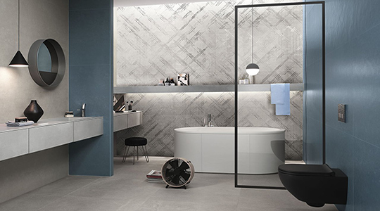 Salle de bain Moderne en gris